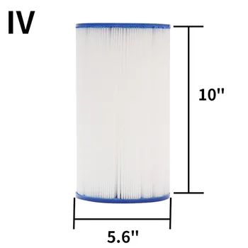 1 шт. Надувной детский фильтрующий насос для бассейна Замена фильтрующего элемента для Bestway IV Type 10 дюймов × 5,6 дюйма