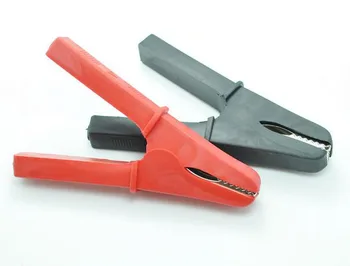 2 x Красно-черная пластиковая ручка с изолированными зажимами типа 