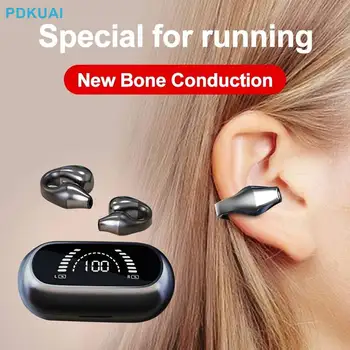 2023 НОВЫЕ наушники с костной проводимостью Bluetooth 5.2, зажим для ушей, серьга в ухе, Беспроводные наушники, Спортивные гарнитуры, ушной крючок с микрофоном