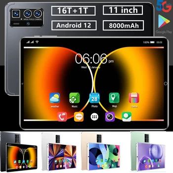 2023 НОВЫЙ 11-дюймовый Оригинальный Планшет Android12 16 ГБ Оперативной памяти 1 ТБ Пзу С двумя SIM-картами 10-Ядерный WPS GPS Bluetooth 5G Сетевой телефонный звонок Планшетный ПК