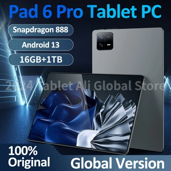 2024 Pad 6 Pro Глобальная версия планшета Android13 Snapdragon888 16 ГБ + 1 ТБ 11-дюймовый HD Оригинальный Планшетный ПК 5G с двумя SIM-картами WIFI Tab