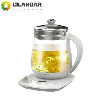 220V Jiuyang Health Pot Многофункциональный Цветочный Чайник Стеклянный Чайник Для Тушения 1,5 Л Портативная Мини-Мультиварка Для Приготовления Чая И Десерта