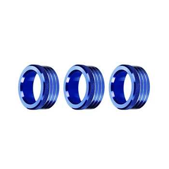 3 шт. Ручка кондиционера на центральной консоли автомобиля, кольца регулировки громкости, накладка, кнопка для BRZ 86 GT86 2013-2020 Синего цвета