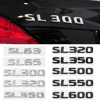 3D Наклейки на Заднюю Коробку Автомобиля Значок для Mercedes Benz SL63 SL65 SL300 SL320 SL350 SL500 SL550 SL600 ABS Наклейка на Задний Багажник Эмблема