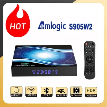 Amlogic S905W2 Android11.0 Smart TV BOX 4K 60FPS 5G WiFi HDR10 Потоковые медиаплееры 2GB 16GB G31 MP2 GPU телеприставка