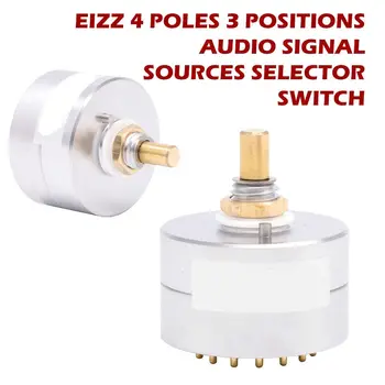 EIZZ 3-позиционный-4-позиционный поворотный переключатель выбора источника сигнала для аудиоусилителя HiFi