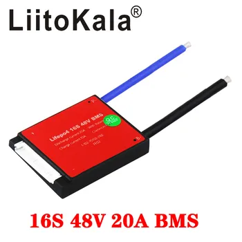 LiitoKala 16S 48V 20A Водонепроницаемая батарея BMS Lifepo4 3,2 V 18650 32700 защищенный литиевый аккумулятор