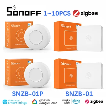 SONOFF SNZB-01/SNZB-01P Беспроводной переключатель Zigbee С пользовательской кнопкой действия, Интеллектуальная сцена, Поддержка NSPanel Pro, ZB Bridge Pro, ZBDongle-E