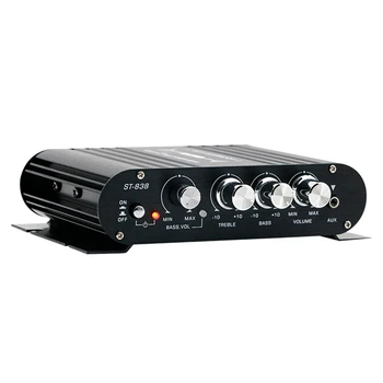 ST-838 Усилитель HIFI 2.1-Канальный Автомобильный MP3 Мини-Усилитель AUX Вход Регулировка Высоких И Низких Басов Super Bass 20Wx2 + 40W Усилитель Прочный
