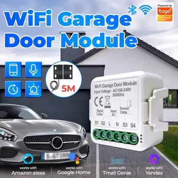 Tuya Smart WiFi Контроллер открывания гаражных ворот Приложение Голосовой пульт дистанционного управления Работа с Alexa Google Home Assistant Яндекс Алиса