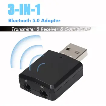 USB Bluetooth 5,0 Передатчик Приемник 3 в 1 EDR Адаптер для телевизора ПК Наушники Музыкальный аудиоприемник