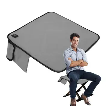 USB-подушка для сиденья с подогревом, 3 уровня Складная и легкая Подушка для сиденья с подогревом, зимние принадлежности для активного отдыха на стадионе, кемпинга, рыбалки