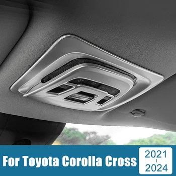 Автомобильные аксессуары для Toyota Corolla Cross XG10 2021 2022 2023 2024 Гибридная Передняя Задняя Рамка лампы для чтения Накладка фонаря на крыше
