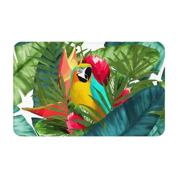 Букет из свежих листьев тропического банана Parrot В виде коврика, коврика для ванной