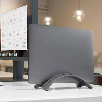 Вертикальная подставка для ноутбука из алюминиевого сплава, компактный настольный держатель для MacBook Pro Air Retina с силикагелевой накладкой в наличии