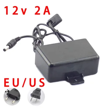 Водонепроницаемый наружный источник питания переменного/постоянного тока 12V 2A 2000ma 100-240 В, адаптер питания EU Plug, зарядное устройство для камеры видеонаблюдения, светодиодная лента L19