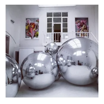 Гигантское украшение для мероприятий, надувной шар для ночного клуба из ПВХ, Дискотека, вечеринка, свадьба, золотая, серебряная Плавающая сфера, Надувной зеркальный шар