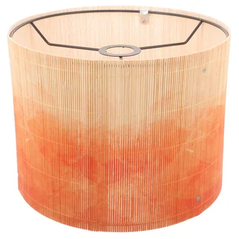 Градиентные бамбуковые абажуры для ламп E27, абажур для люстры, Винтажный барабанный абажур, Европейский светильник, Декоративная подвеска в виде абажура для ламп