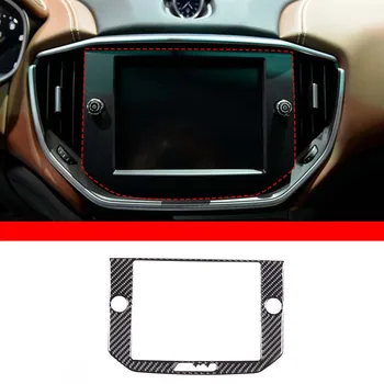 Для Maserati Ghibli III (M157) 2014-15 Центральное Управление Автомобилем, Навигационный Экран, Декоративная Рамка, Аксессуары Из Мягкого Углеродного Волокна LHD