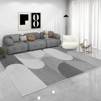 Домашний коврик для гостиной в японском стиле, пушистый мягкий нескользящий коврик, ковры большой площади для гостиной, минималистичный декор спальни, Плюшевый ковер