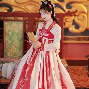 Женское платье Hanfu, тонкое Hanfu, в древнекитайском стиле, Летнее платье, Новинка для студенток