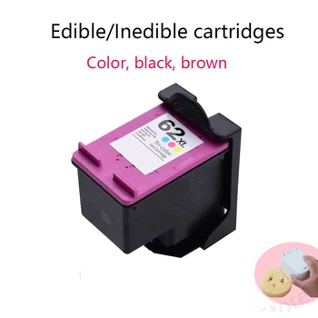 Замена картриджей для мини-цветного принтера Kongten Mbrush, ручной цвет, черный, коричневый, чернила с логотипом для пищевых / несъедобных картриджей