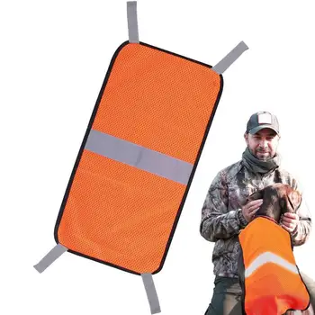 Защитная панель ярко-оранжевого цвета, чехол для рюкзака повышенной видимости, уличное снаряжение со светоотражающими полосками для пеших прогулок по лесу.