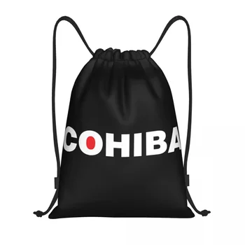 Изготовленная на заказ сумка для сигар Cohiba на шнурке для женщин и мужчин, легкий рюкзак для хранения в спортивном зале
