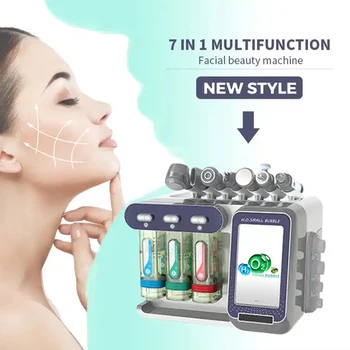 Качественная машина для Гидра-дермабразии 7 В 1 H2O2 Oxygen Aqua Peel для лица, машина для гидро-алмазной дермабразии