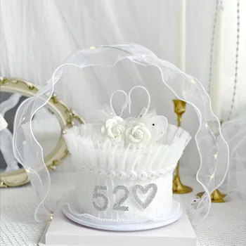 Креативные акриловые топперы для торта на День Святого Валентина с лебедем, белые, черные, для украшения свадебного торта, Душа ребенка