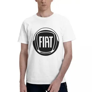 Модная футболка FIAT, мужская футболка из хлопка с принтом, мужские топы, забавная футболка с коротким рукавом