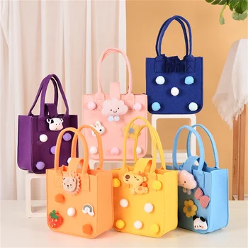 Модные тенденции, Универсальные стили детских сумок, фетровая сумка с мультяшным дизайном, Фетровая женская подарочная сумка, Подарочная дорожная сумка, сумка для ланча