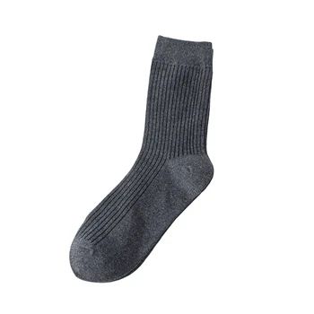Мужские деловые носки средней длины, осенние носки в вертикальную полоску в классическом стиле для шоппинга, кемпинга, прогулок