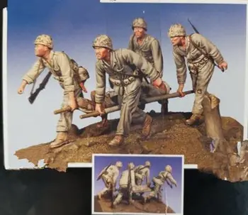 Набор для сборки модели Солдатского костюма на 5 человек из литой под давлением смолы в масштабе 1/35, модель для сборки Диорамы (включая основу)