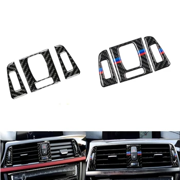 Наклейка из углеродного волокна Центральная Рамка воздуховыпуска Отделка Вентиляционного отверстия Модифицированные Автомобильные Аксессуары для BMW 3 серии 3GT F30 F34 2013-2018