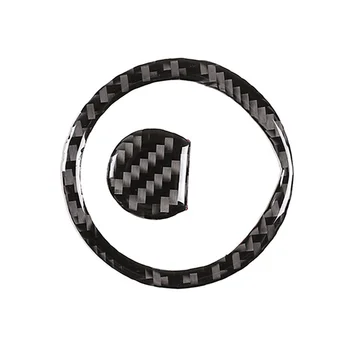Наклейки с логотипом рулевого колеса автомобиля из углеродного волокна, Декоративные наклейки для Benz Smart 453 Fortwo 2016-2021