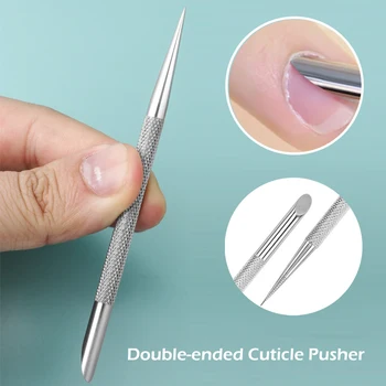 Насадка для маникюра из нержавеющей стали 1ШТ, насадка для удаления омертвевшей кожи, многофункциональная ручка для точечного сверления ногтей 