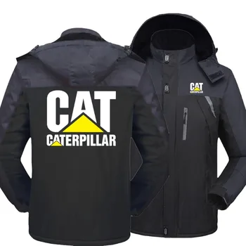 Новая зимняя модная мужская флисовая водонепроницаемая куртка с логотипом CAT Excavator, утепленные толстовки на молнии, теплая высококачественная верхняя одежда