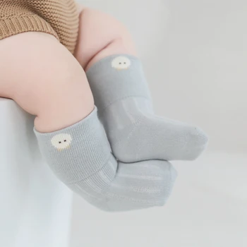 Носки средней длины для новорожденных, Новые Осенне-зимние Детские Носки для малышей, Хлопковые носки для девочек и мальчиков, Милые Носки без костей
