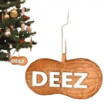 Орнамент Deez Nuts 2D Акриловые Украшения из арахисового ореха на Рождественскую елку Забавные Украшения из орехов Новизны на Рождественскую елку