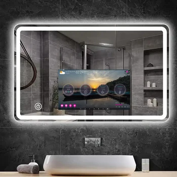 Парикмахерское зеркало Starion с двойным боковым умным светодиодным зеркалом Smart 12v 5a 60w для макияжа в ванной комнате Smart Tv Mirror
