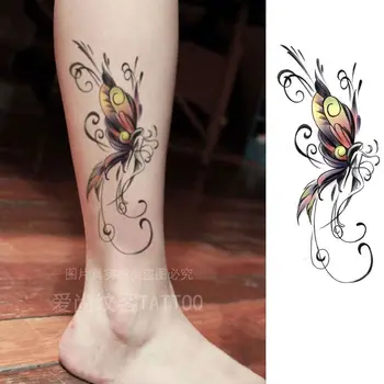 Поддельные татуировки для женщин Тату-наклейки с татуировкой на руке-бабочке, Сексуальные Водонепроницаемые Тату, Милые Фестивальные Аксессуары, Hotwife Art Оптом