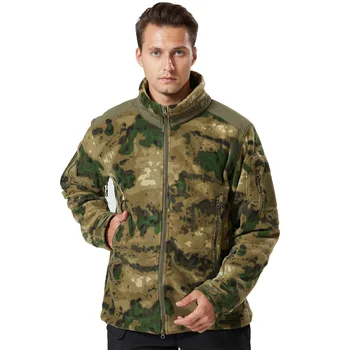 Подставка осень зима камуфляж тактический флисовая куртка размер EUR мужской воротник флис пальто лайнера спорта на открытом воздухе военная одежда