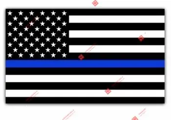 Полиция США, американский флаг с тонкой линией, персонализированные гоночные наклейки для автомобилей, Декаль