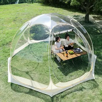 Портативная Складная Сферическая палатка из утолщенного ПВХ, Быстрораскрывающаяся Палатка, Полностью Прозрачная Звездная Палатка, Принадлежности для кемпинга на открытом воздухе