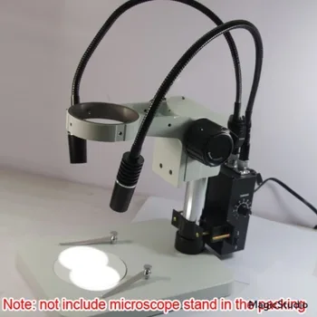 Промышленный микроскоп мощностью 6 Вт 6400 К, двойной светодиодный светильник на гусиной шее, лампа-осветитель, Точечная лампа, Заполняющая лампа для стереомикроскопа