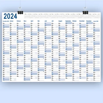 Простой настенный календарь на 2024 год С наклейками, Список дел, Повестка Дня, Органайзер для расписания, Еженедельный Годовой Планировщик, Канцелярские принадлежности