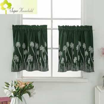 Римская штора с вышивкой Love Blind Для кухни Короткие Прозрачные окна Тюлевые шторы Дверные жалюзи