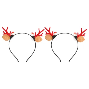 Рождественская повязка на голову с оленьими рогами, прекрасная повязка на голову с оленем, Рождественская заколка для костюмированной вечеринки для детей и взрослых