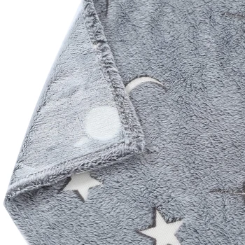 Светящееся в темноте одеяло Star Moon Мягкое фланелевое одеяло серого цвета, теплое одеяло для детей, подарки на день рождения и Рождество